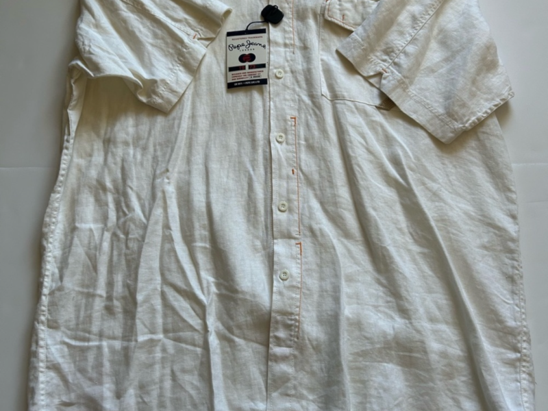 NWT Pepe Jeans button down shirt 4 XL Style # 21480S Color White