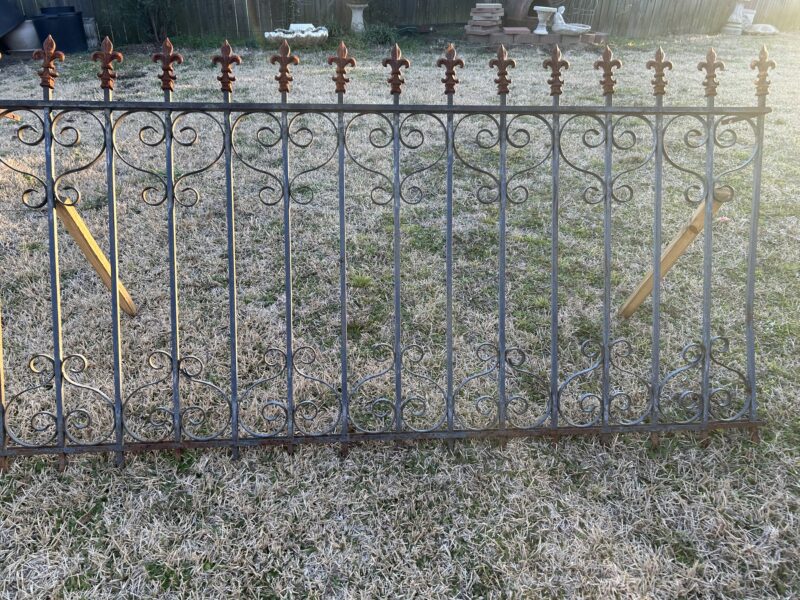 SOLD Vintage wrought iron fence railing