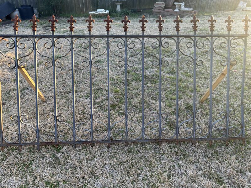 SOLD Vintage wrought iron fence railing