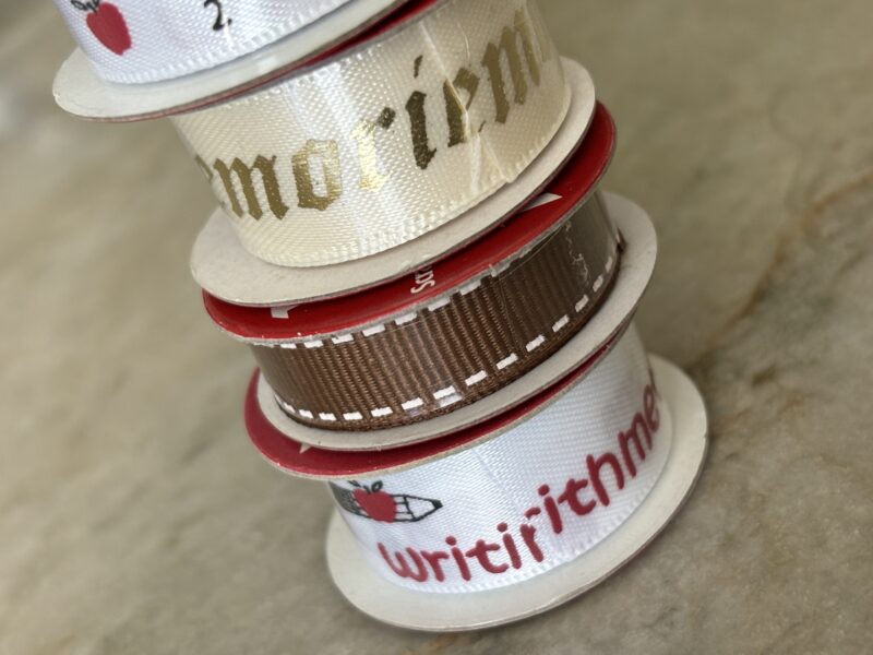 Scrapbooking ribbons for card making