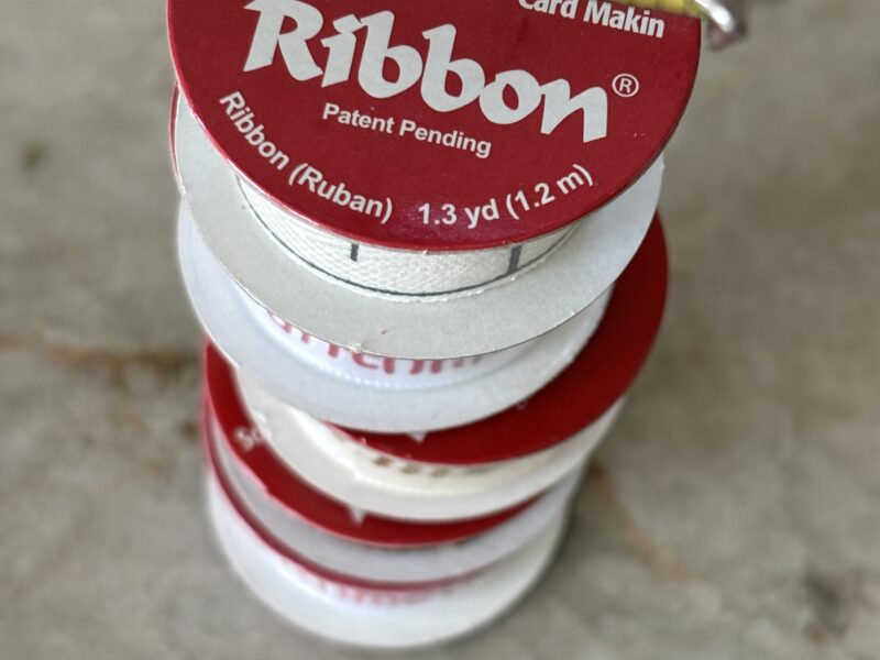 Scrapbooking ribbons for card making