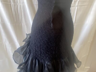 Preowned black ruffled layered dance gown outfit size 2-4