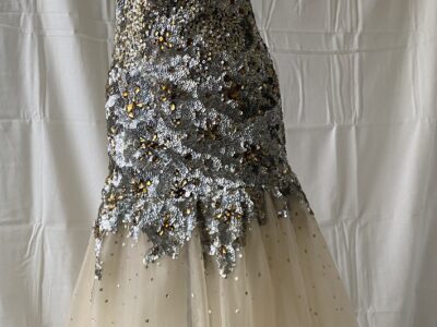 Preowned JoVani gown size 12 but altered to fit petite 2-4