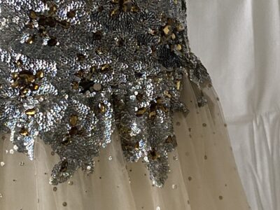 Preowned JoVani gown size 12 but altered to fit petite 2-4