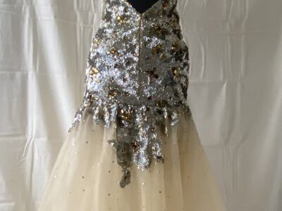 Preowned JoVani gown size 12 but altered to fit petite 2-4