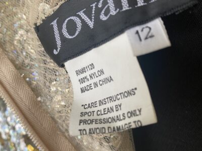Preowned JoVani gown size 12 but altered to fit petite 2-4