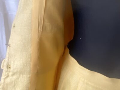 Preowned vintage Kay Unger New York Size 13 Yellow Linen Suit Dress