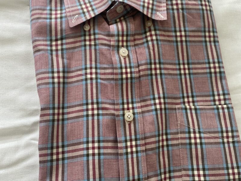 Alan Flusser XL long sleeve men plaid shirt