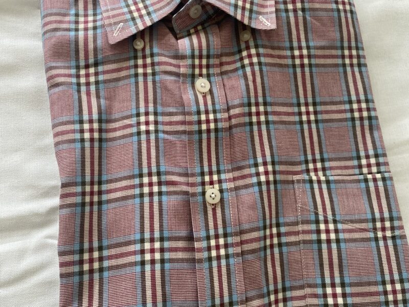 Alan Flusser XL long sleeve men plaid shirt