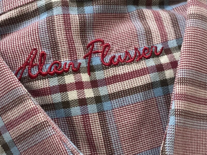 Alan Flusser XL long sleeve men plaid shirt
