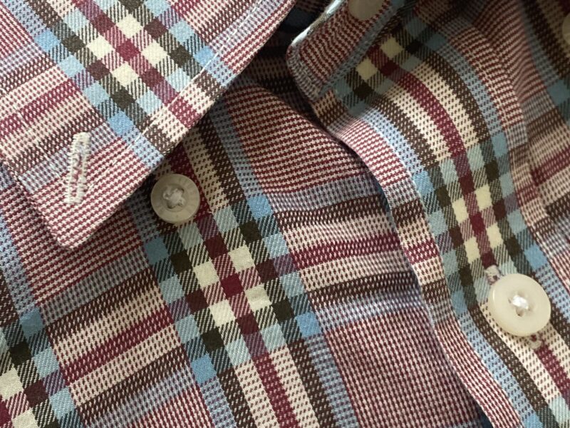 Alan Flusser XL long sleeve men plaid shirt