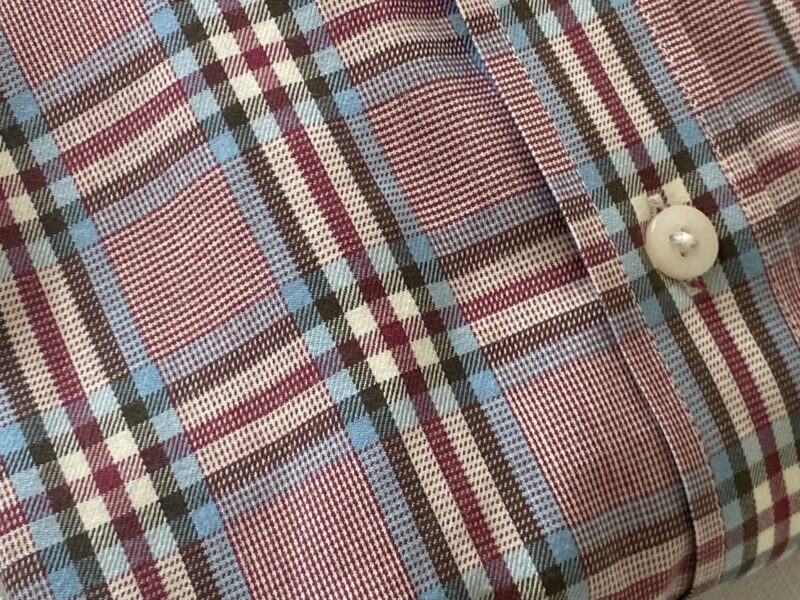 Alan Flusser XL long sleeve men plaid shirt
