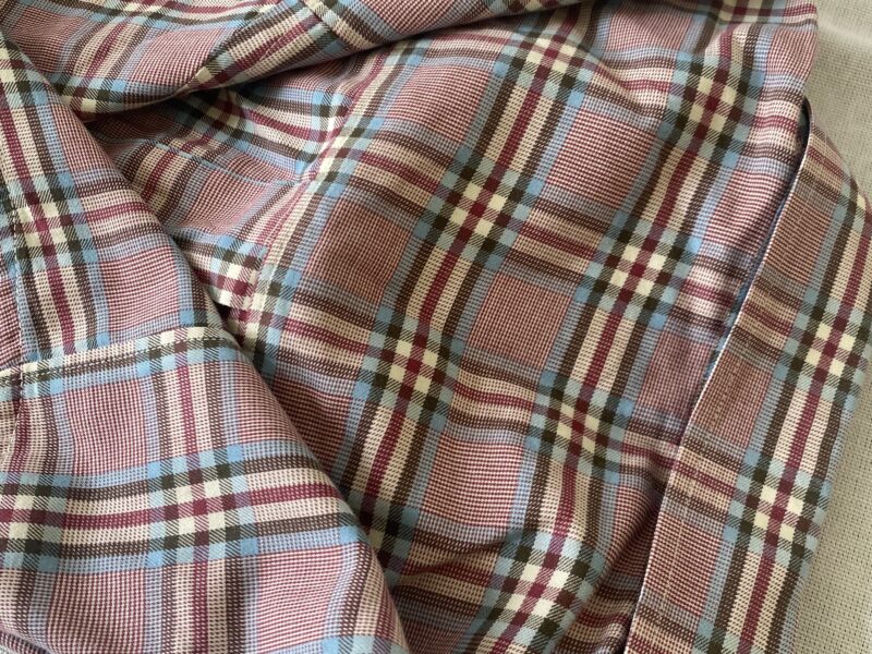 Alan Flusser XL long sleeve men plaid shirt