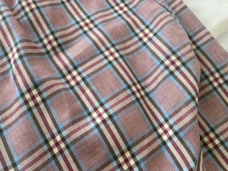 Alan Flusser XL long sleeve men plaid shirt