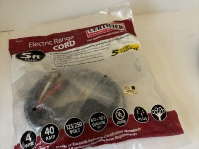 Electric Oven Range Power Cord by Certified new in pack
