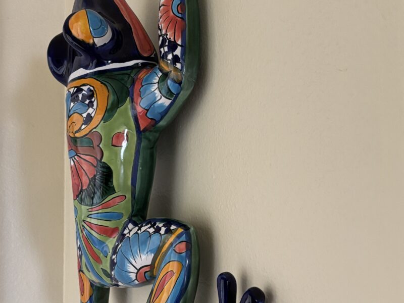 Talavera Art Ceramic Frog wall decor figure 20"