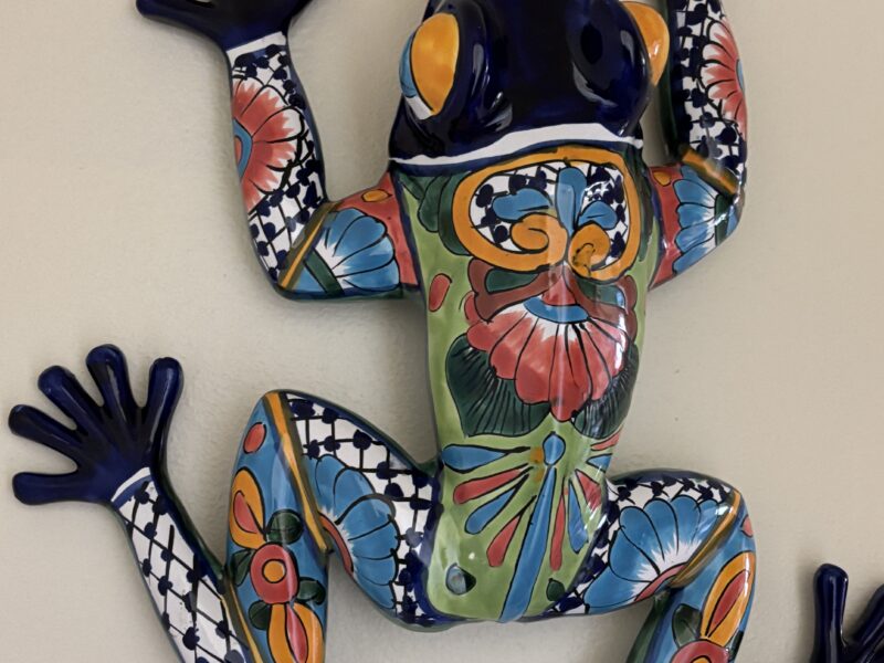 Talavera Art Ceramic Frog wall decor figure 20"