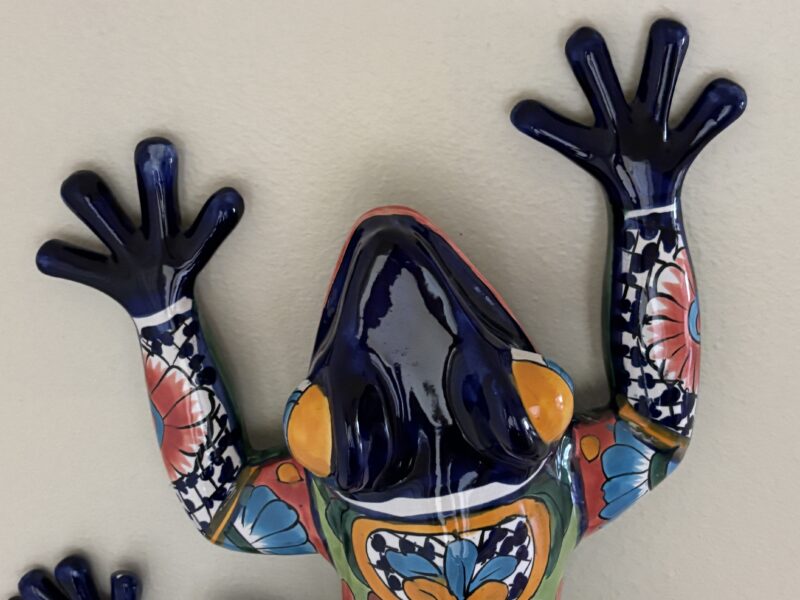 Talavera Art Ceramic Frog wall decor figure 20"