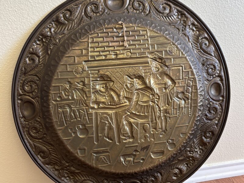 Large 25" English hammered brass