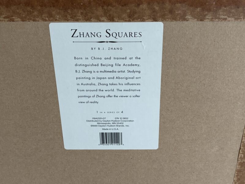 Pair of Zhang Squares picture frames by B J Zhang