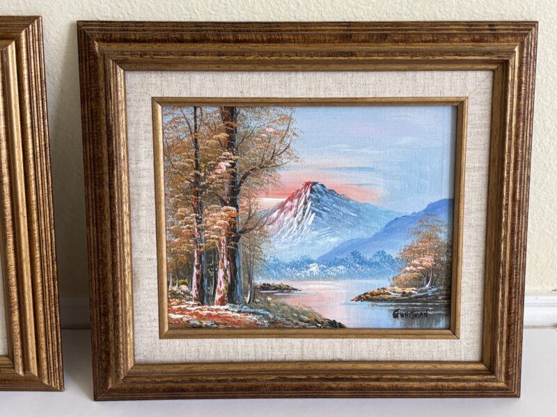 Pair of signed G. Whitman oil on canvas paintings