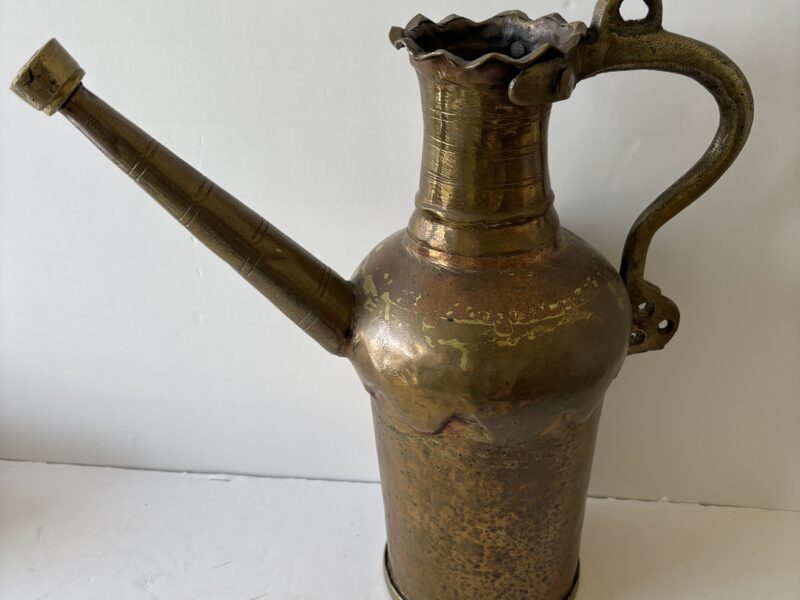 Vintage handmade brass and copper Turkish coffee pot