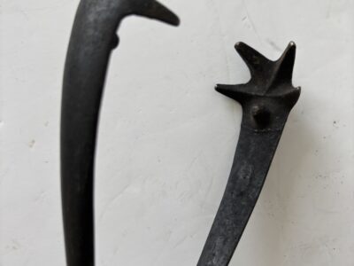 Fireplace metal tongs