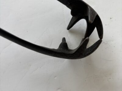Fireplace metal tongs
