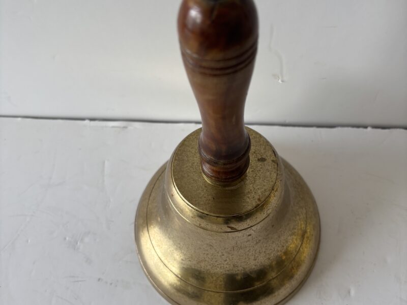 Large 5.5" Brass bell with wooden handle