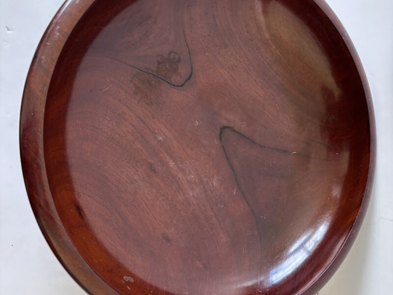 Large 13" polished wooden bowl for table decor display or planter