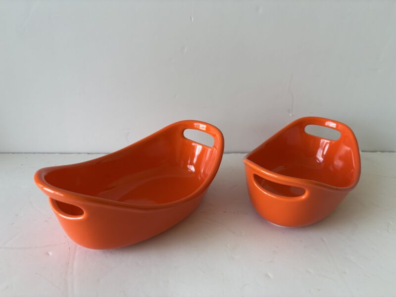Set of 2 Rachael Ray Orange 12 oz casserole bake and serve dishes