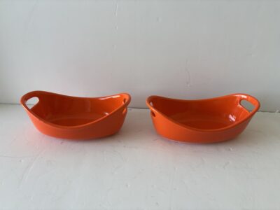 Set of 2 Rachael Ray Orange 12 oz casserole bake and serve dishes