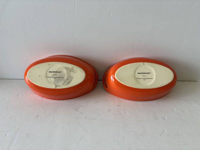 Set of 2 Rachael Ray Orange 12 oz casserole bake and serve dishes