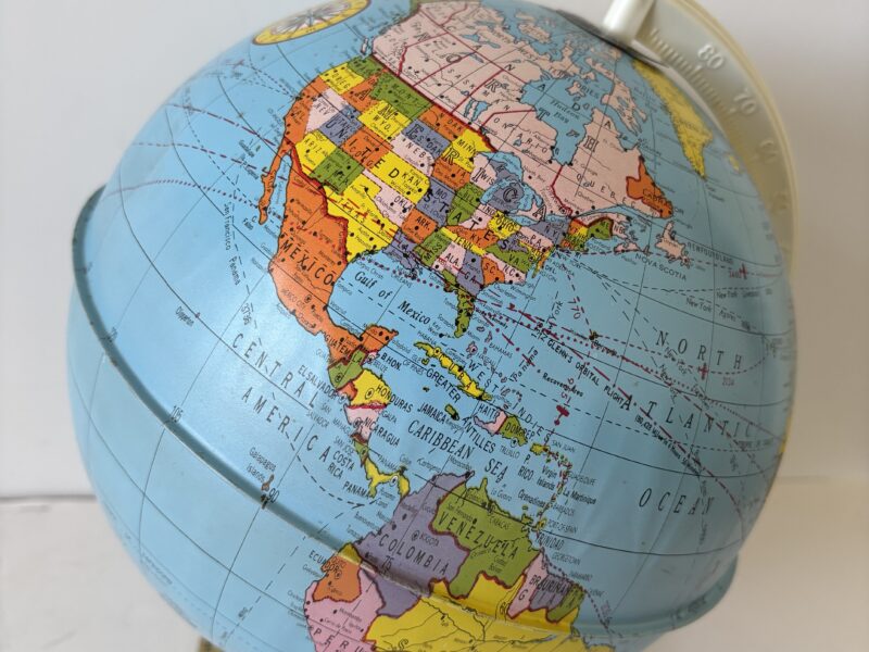 Vintage 9" globe by Ohio Art co. With Zodiac