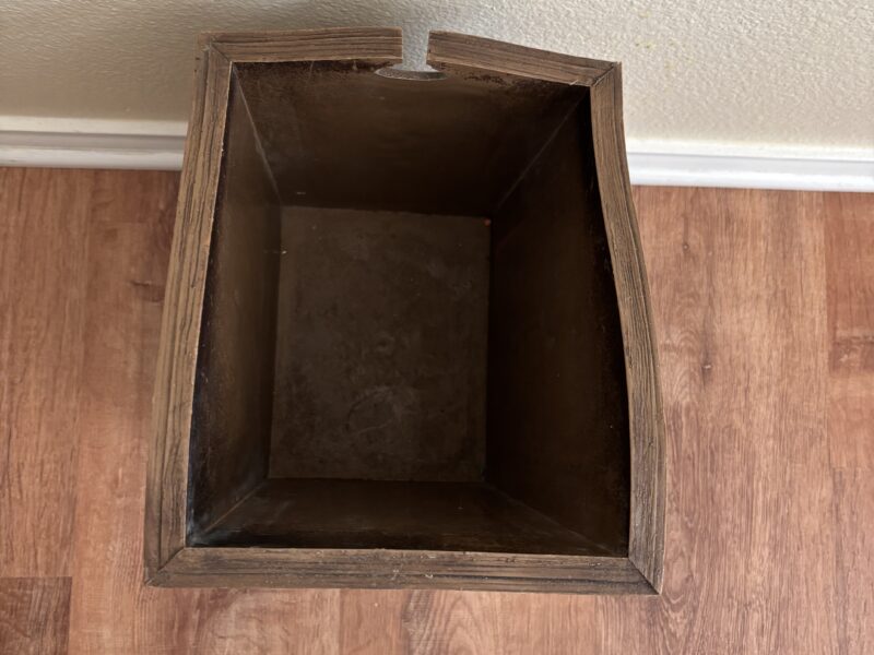 Vintage Syroco wood grain planter or wastebasket