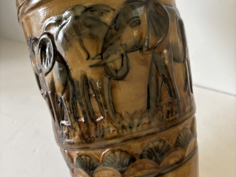 Brown Elephant 10" Vase