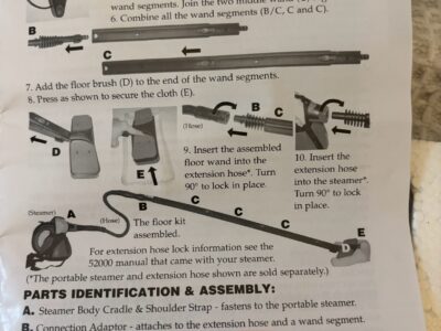 New Scunci Floor Steamer Kit - for Parts
