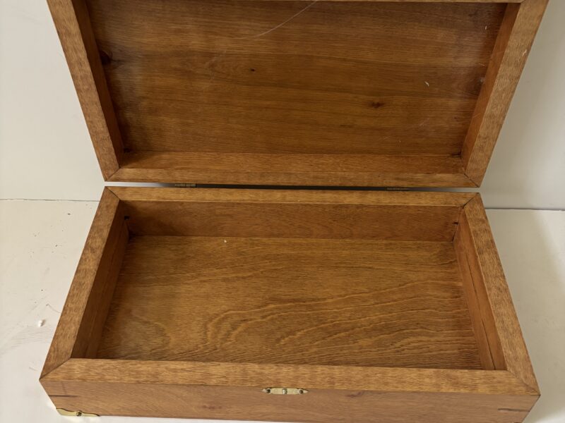 Handmade 14" Wooden Box with brass hardware