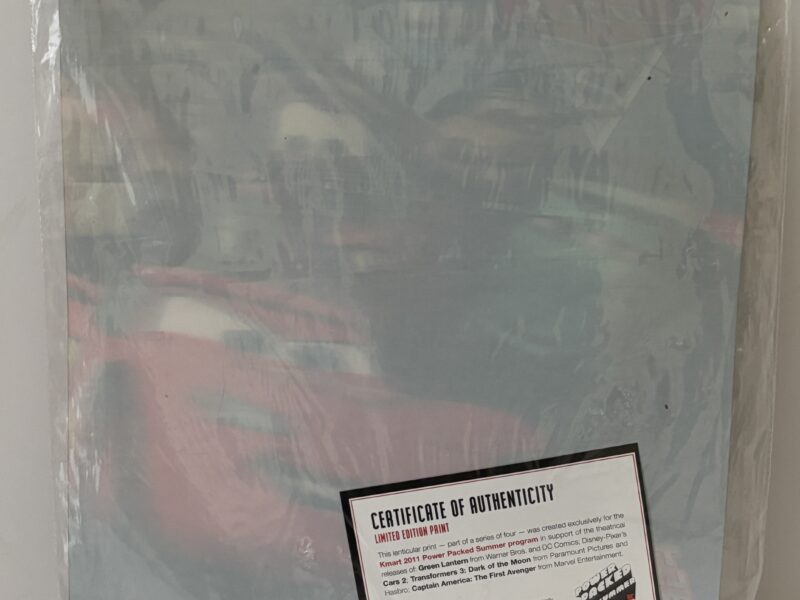 Disney Pixar Cars 2 LE Lenticular Print Team lightning MCQueen 95