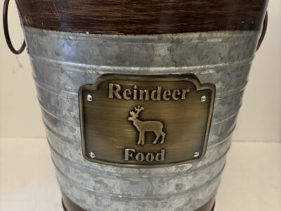 "Reindeer Food" Christmas metal buckets
