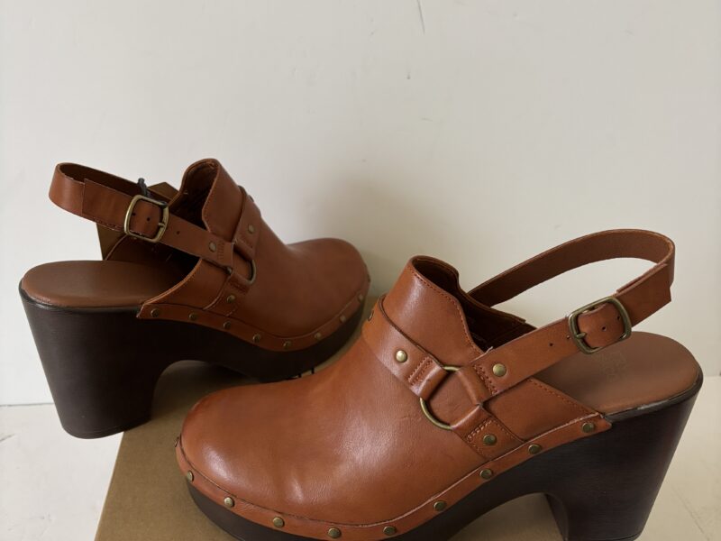 Frye and Co. Fabry Slip On Heels Women sz 11 Cognac BNIB