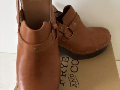 Frye and Co. Fabry Slip On Heels Women sz 11 Cognac BNIB