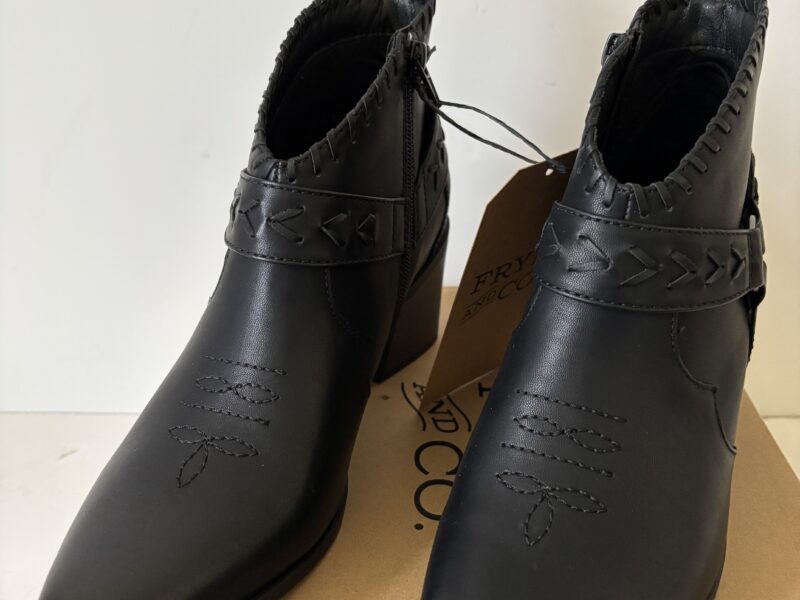 Frye and Co. Palma Black Heels Women Sz 9.5 Ankle