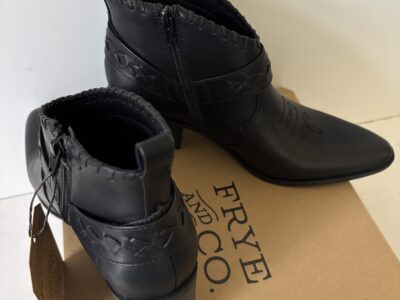Frye and Co. Palma Black Heels Women Sz 9.5 Ankle