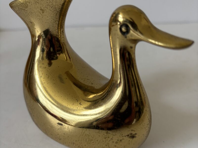 Vintage Brass duck bud vase made in Korea