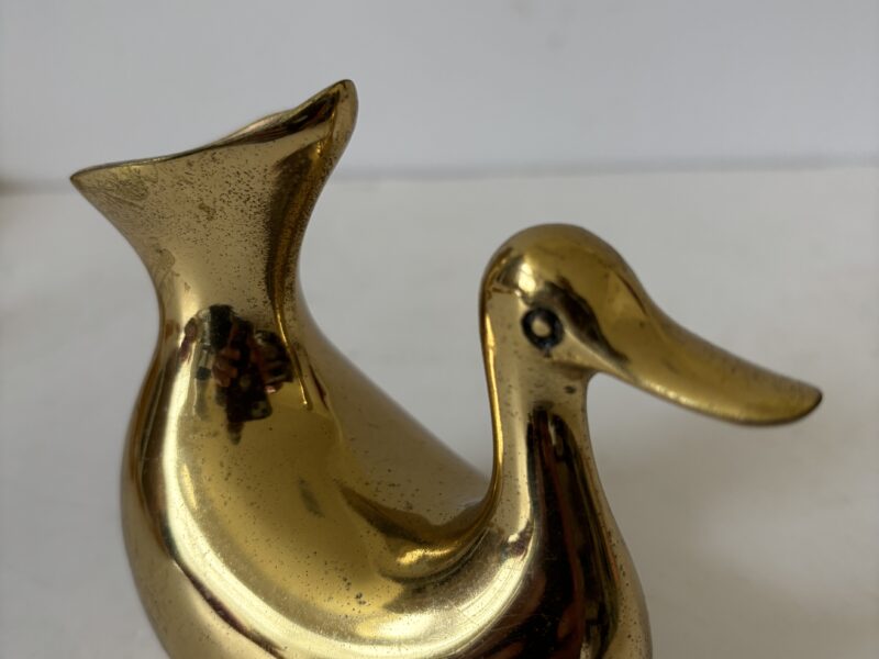 Vintage Brass duck bud vase made in Korea