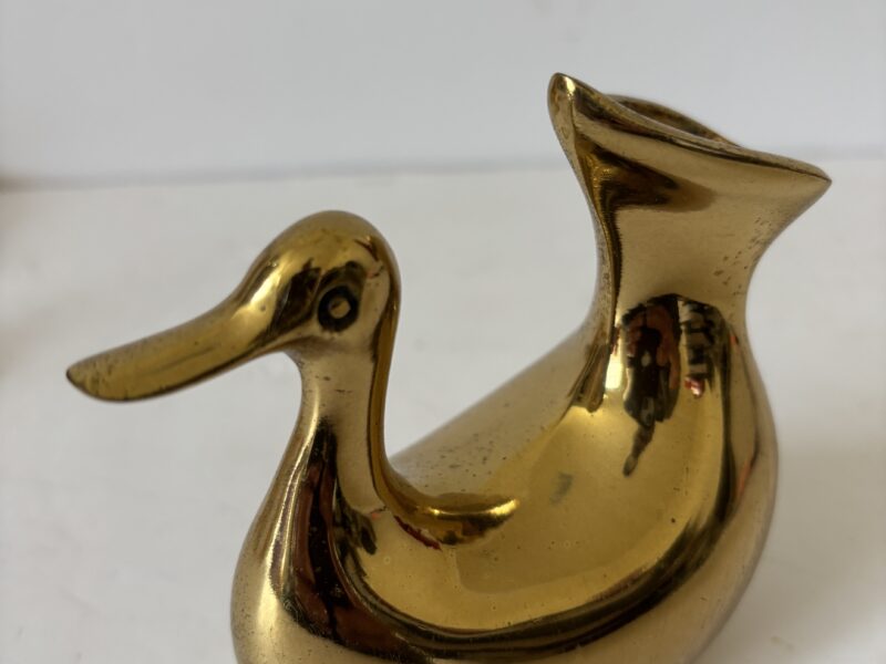 Vintage Brass duck bud vase made in Korea