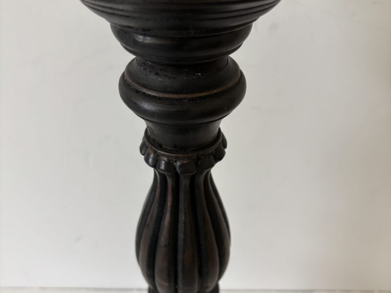 Ornate 16" tall candle stand from India