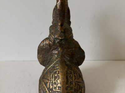 Vintage heavy bronze elephant figurine doorstop or bookend
