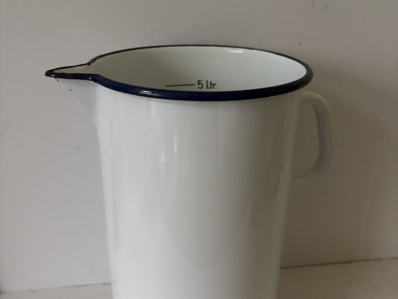 Large enamel 12" tall measuring cup 5 liter